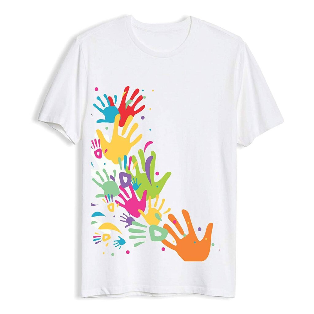 white t-shirt with design
